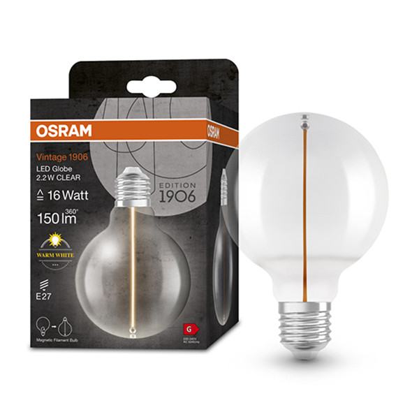 Osram LED lamp E27 | Globe G95 | Vintage 1906 Magnetic | Helder